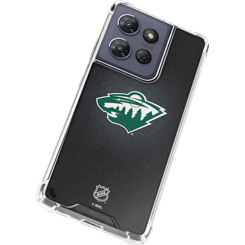 NHL Minnesota Wild Black Background Moto G Play 5G (2025) Clear Case